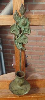 ~1920 Art Deco bronzen tuin kandelaar, Antiek en Kunst, Ophalen of Verzenden, Koper of Brons