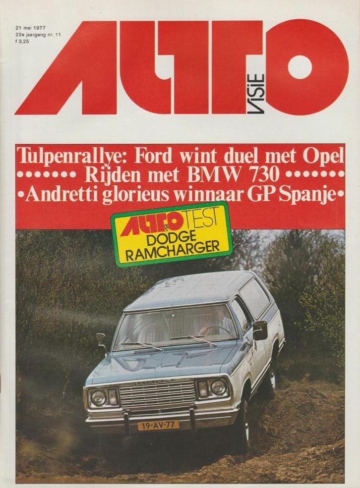 Dodge Ramcharger ( Dodge RAM ) test in Autovisie 1977, Boeken, Auto's | Folders en Tijdschriften, Gelezen, Overige merken, Ophalen of Verzenden