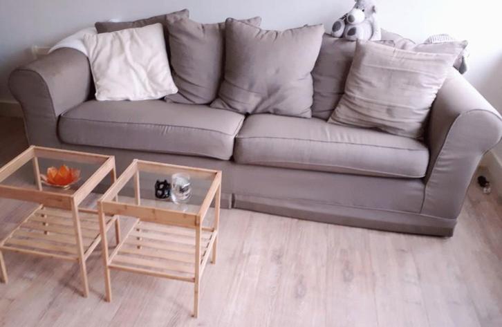 Op zoek naar deze zitkussens zie foto, Huis en Inrichting, Banken | Complete zithoeken, Zo goed als nieuw, Stof, Ophalen of Verzenden