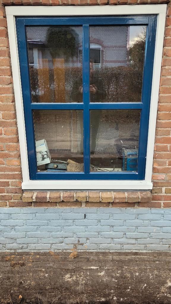 Mooie kozijnen met roeden, Doe-het-zelf en Verbouw, Kozijnen en Schuifpuien, Zo goed als nieuw, Raamkozijn, Hout, 75 tot 150 cm