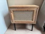 Xenos nachtkastje webbing rotan hout - ALS NIEUW, Ophalen, Zo goed als nieuw, 45 tot 65 cm, Minder dan 55 cm
