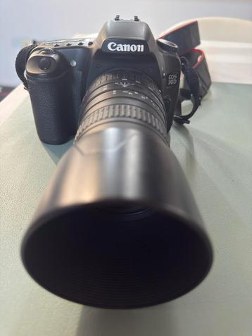 Canon 30D Body met Sigma 100mm - 300mm zoomlens beschikbaar voor biedingen