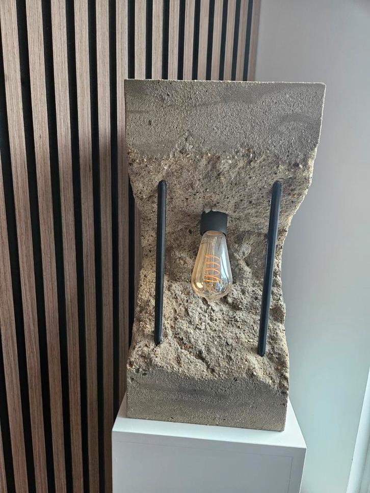 Handgemaakte Betonnen Lamp, Huis en Inrichting, Lampen | Hanglampen, Nieuw, Minder dan 50 cm, Metaal, Overige materialen, Ophalen