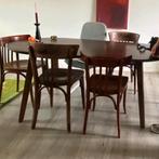 Tafel wehkamp ovaal donker hout, Ophalen, Gebruikt, 200 cm of meer, 50 tot 100 cm