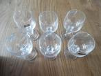 6 nieuwe kristallen wijn glazen van  Bohemia 14 cm hoog, Ophalen
