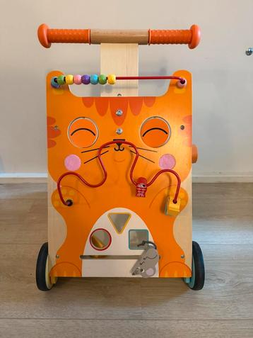 Janod Multi-Activiteiten Houten Loopwagen Kat beschikbaar voor biedingen