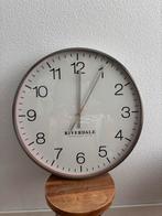 Riverdale Wandklok Camden zilver 53cm, Ophalen of Verzenden, Wandklok