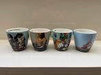 Douwe Egberts set van 4 Kopjes 'Oude Meesters', Huis en Inrichting, Keuken | Servies, Ophalen, Keramiek, Zo goed als nieuw, Overige stijlen