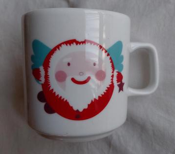 Jaren 80 Hema kerst kopje met kerstman  beschikbaar voor biedingen