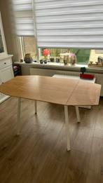 Ikea ps 2012 klaptafel bamboe/wit metaal, Ophalen, 50 tot 100 cm, Zo goed als nieuw, Metaal