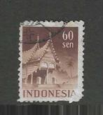 381 Indonesia bruin 60 Sen - rechts onder beschadigd, Postzegels en Munten, Postzegels | Nederland, Ophalen of Verzenden, Na 1940