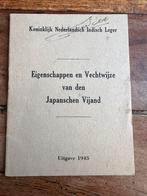 Nederlands KNIL voorschrift Japanse Vijand 1945 taktiek, Verzenden, Nederland, Boek of Tijdschrift