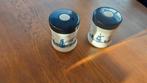 Witte potten blauw bewerkt, Ophalen of Verzenden, Zo goed als nieuw