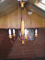 Mooie brocante kroonluchter, Huis en Inrichting, Lampen | Kroonluchters, Ophalen of Verzenden, Zo goed als nieuw, Metaal