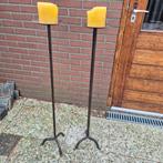 Kaarsen standaard smeedjzer, Ophalen, Bruin