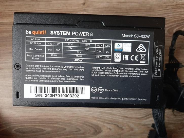 Be Quiet voeding, Computers en Software, Interne voedingen, Zo goed als nieuw, Ophalen