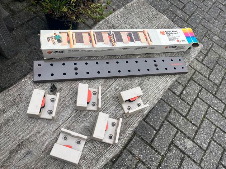 Gardena clip board tuingereedschap houder €5 jaren 70-80, Verzamelen, Retro, Huis en Inrichting, Ophalen of Verzenden
