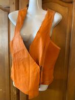 Nieuw leren gilet Cigno Nero 38 oranje, Maat 38/40 (M), Nieuw, Oranje, Cigno Nero