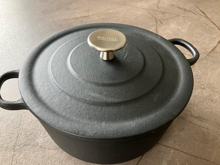 Royal van Kempen & Begeer Gietijzeren Braadpan - 22cm, Huis en Inrichting, Keuken | Potten en Pannen, Gebruikt, Koekenpan of Braadpan
