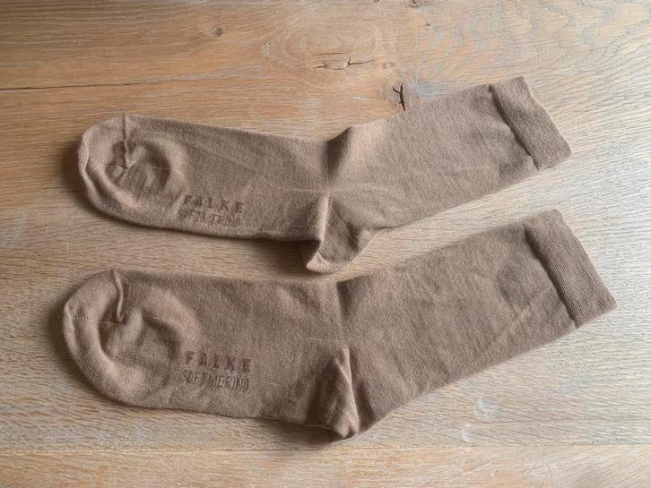 Falke, softmerino 41-42 cognac 4X, Kleding | Dames, Sokken en Kousen, Zo goed als nieuw, Sokken en Kniesokken, Maat 39 t/m 42