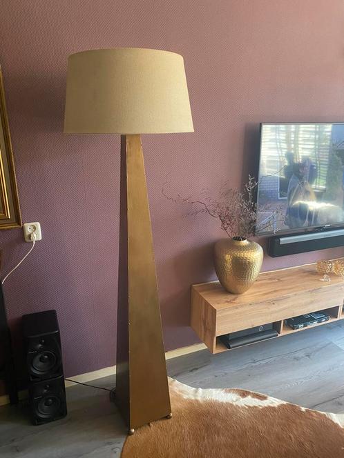 Vloerlamp Goud XXL, Huis en Inrichting, Lampen | Vloerlampen, Zo goed als nieuw, 150 tot 200 cm, Metaal, Ophalen
