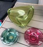 Val st lambert glas ,schaal asbakken, Antiek en Kunst, Antiek | Glas en Kristal, Ophalen of Verzenden
