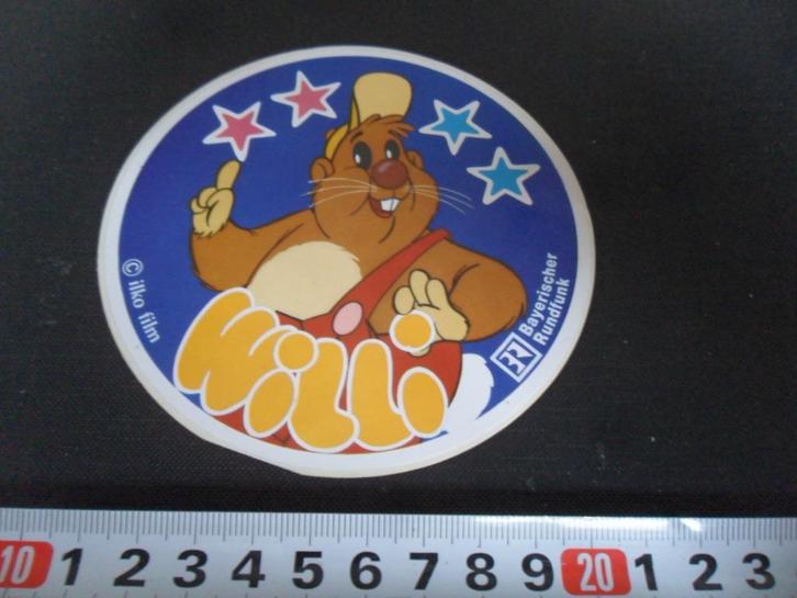 sticker omroep duitsland bayerischer rundfunk willi marmot, Verzamelen, Stickers, Zo goed als nieuw, Ophalen