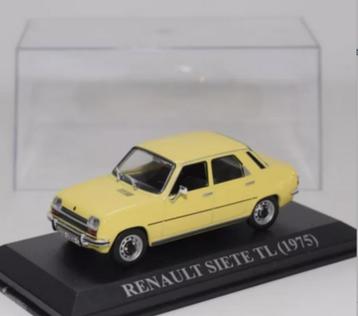 RENAULT SIETE TL 1975 R5 + koffer licht geel schaal 1/43 IXO beschikbaar voor biedingen