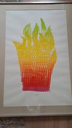 Zeefdruk Heinz Mack "Flammenhand", Ophalen