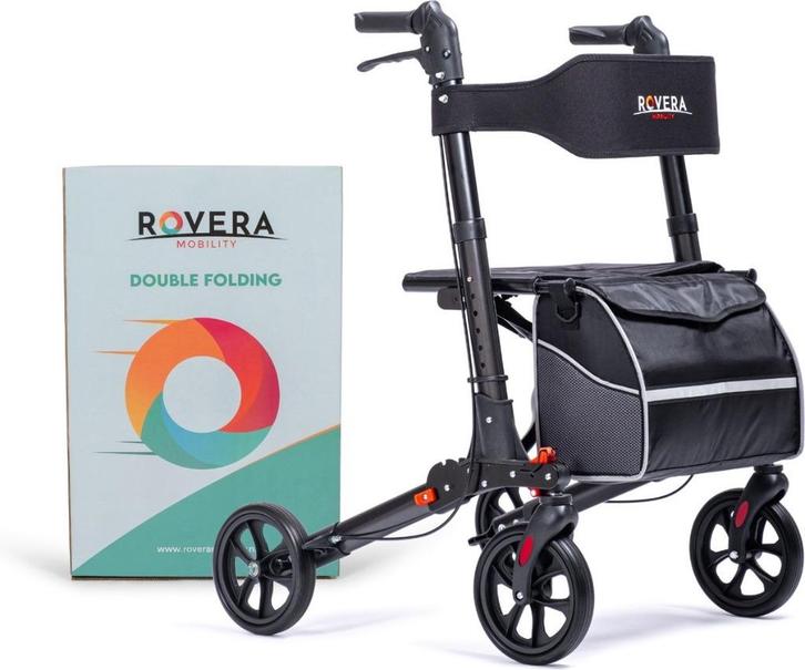 Rollator Lichtgewicht 3 X opvouwbaar - Retour als nieuw -, Diversen, Rollators, Nieuw, Lichtgewicht, Opvouwbaar, Verzenden