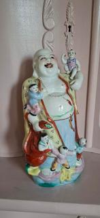 Lachende Boeddha met Kinderen - Porseleinen Beeld, Antiek en Kunst, Ophalen of Verzenden