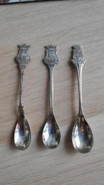 3 theelepeltjes met wapen Goes, Valkenburg, J.C. Boot, Antiek en Kunst, Ophalen of Verzenden