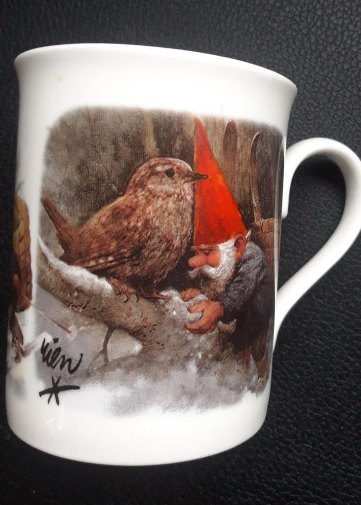 David de Kabouter Rien Poortvliet mok beker Winter, Ophalen, Zo goed als nieuw, Overige stijlen, Kop(pen) en/of Schotel(s)