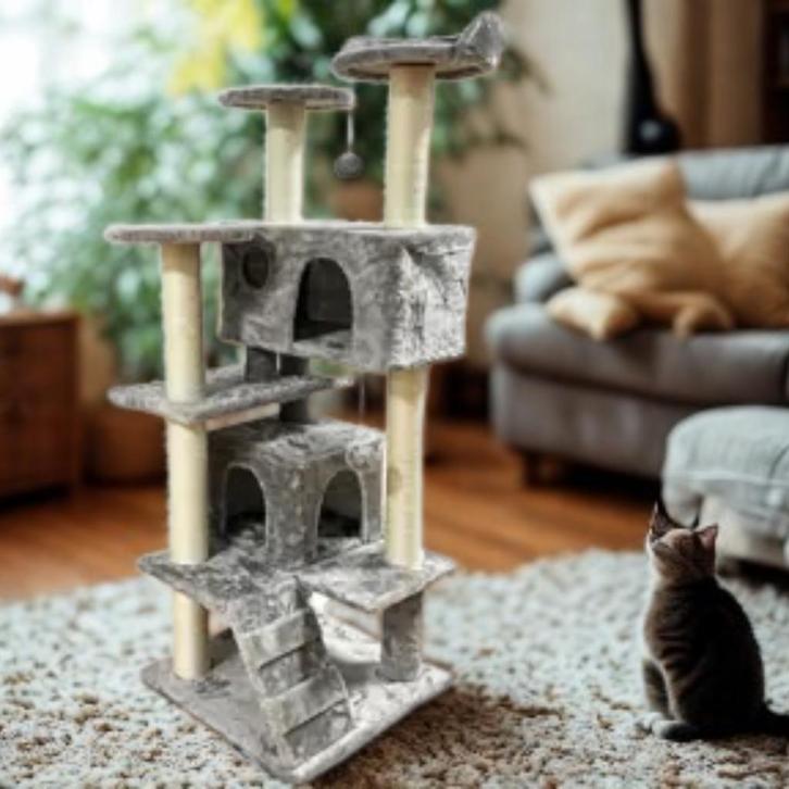 Nieuw in doos MaxxPet Krabpaal - 135cm hoog - grijs, Dieren en Toebehoren, Krabmeubelen, Nieuw, Krabpaal, Ophalen of Verzenden