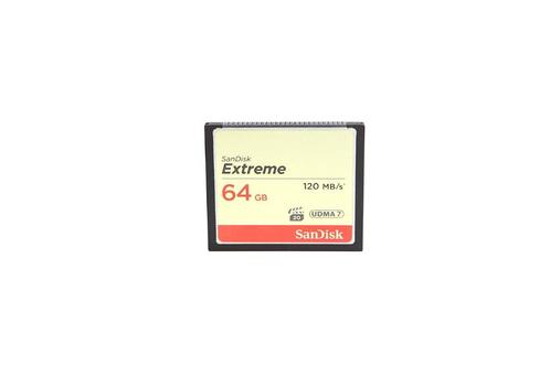 Sandisk Extreme 64GB 120MB/s Compact Flash geheugenkaart, Audio, Tv en Foto, Fotografie | Geheugenkaarten, Zo goed als nieuw, Compact Flash (CF)
