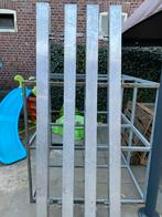 Vier nieuwe aluminium palen 100 x 100 x 3 x 2000, Tuin en Terras, Tuinpoorten, Minder dan 100 cm, Ophalen of Verzenden, Draaipoort