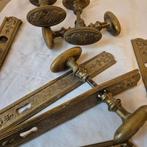 4 sets kasteel klinken, antieke deurklinken grote ovale knop, Antiek en Kunst, Ophalen of Verzenden