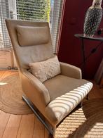 crèmekleurige leren Rolf Benz stoelen /fauteuils, Huis en Inrichting, Ophalen, Gebruikt, Minder dan 75 cm, Leer
