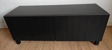 Zwart Ikea BESTÄ TV-Meubel met 2 Drukdeuren - afbeelding 1