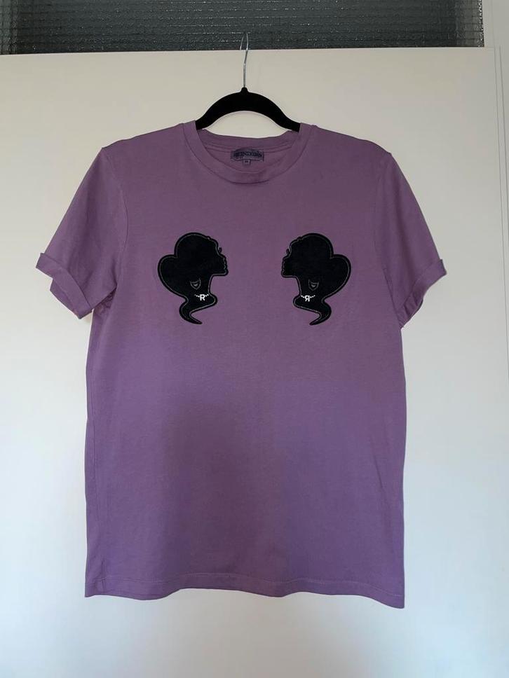 REINDERS paars oversize head logo t-shirt mt XS, Kleding | Dames, T-shirts, Zo goed als nieuw, Maat 34 (XS) of kleiner, Paars