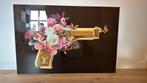 Glas schilderij pistool, Ophalen, Zo goed als nieuw, Schilderij, 100 tot 125 cm