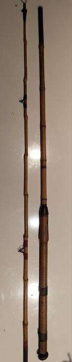 Te koop vintage bamboe werphengel, Watersport en Boten, Hengelsport | Algemeen, Ophalen of Verzenden, Gebruikt, Werphengel