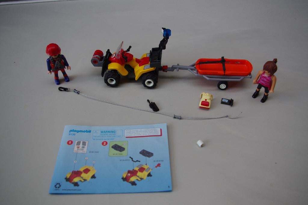 Playmobil Reddingsquad met draagberrie (9130), Ophalen of Verzenden, Zo goed als nieuw, Complete set