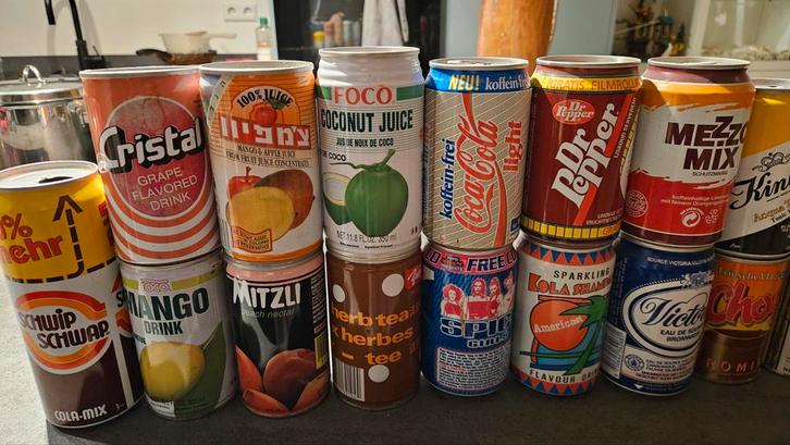Oude frisdrankblikjes | jaren 80 en 90, Verzamelen, Blikken, Gebruikt, Overige, Ophalen of Verzenden