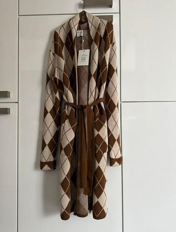 Maicazz lange vest bruin/beige beschikbaar voor biedingen