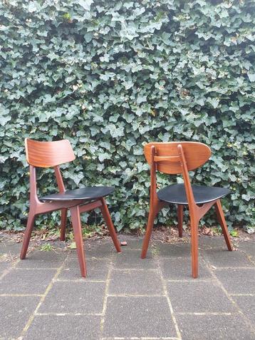 Louis van Teeffelen AWA eetkamerstoelen teak vintage retro beschikbaar voor biedingen