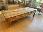 Oude grote salontafel met laden, Ophalen, 100 tot 150 cm, 50 tot 100 cm, Zo goed als nieuw