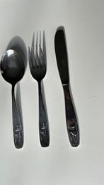 Superleuk retro Amefa kinderbestekje met hertje, Ophalen of Verzenden, Gebruikt, Rvs of Chroom, Bestekset