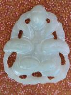 Mooi antiek Chinees amulet van jade met Boeddha 5 cm.