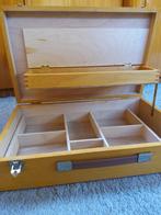 Houten opbergbox/knutseldoos/schilderskist/penselenkist, Ophalen, Gebruikt, Materiaal